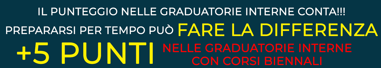 5 punti nelle graduatorie interne per specialializzazioni e percorsi biennali 2026 2027 e 2028